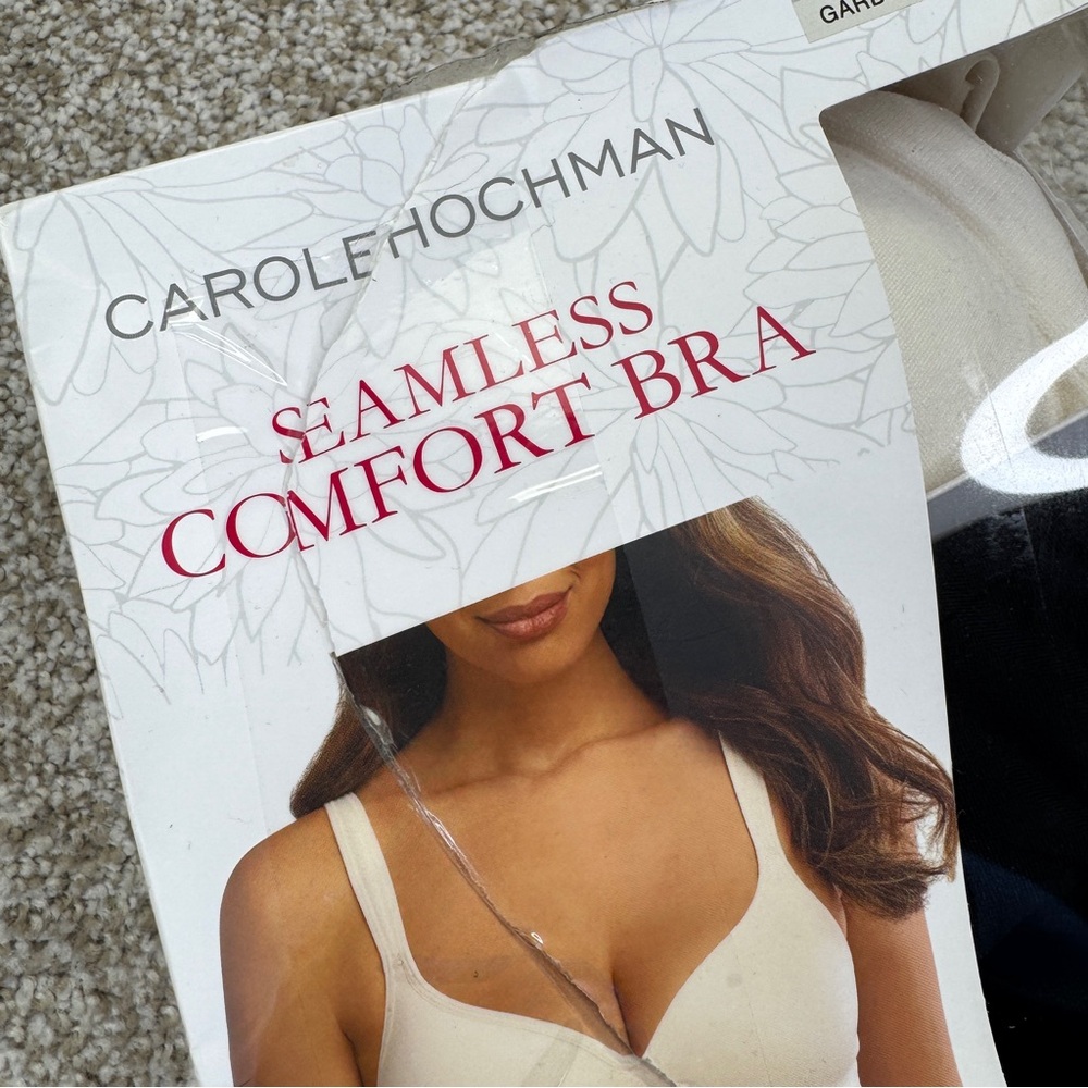 Carole Hochman Seamless Comfort Bra 2 Pack Black and Cream Small - Picture 4 of 9